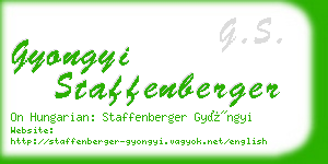 gyongyi staffenberger business card